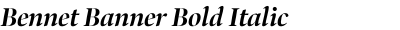 Bennet Banner Bold Italic